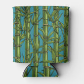 Rafraîchisseur Pour Canette Forêt de bambou sur bleu (Devant)