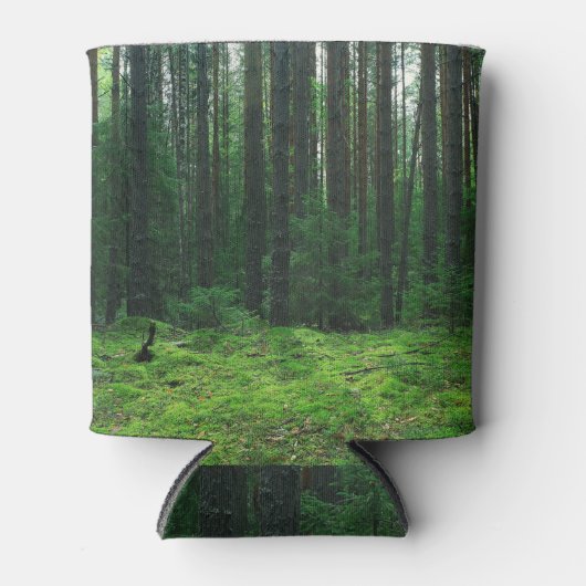 Rafraîchisseur Pour Canette Forêt d'été dense : Panorama paysager. (Devant)