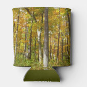 Rafraîchisseur Pour Canette Forêt du paysage d'automne Feuille Jaune (Dos)