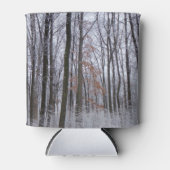 Rafraîchisseur Pour Canette Forêt huppée neige paysage d'hiver Photographie (Devant)