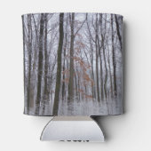 Rafraîchisseur Pour Canette Forêt huppée neige paysage d'hiver Photographie (Dos)