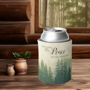 Rafraîchisseur Pour Canette Forêt inspirante de montagnes brumeuses et paisibl