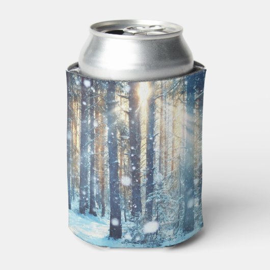 Rafraîchisseur Pour Canette Forêt neigeuse Scène hivernale gelée (Can devant)