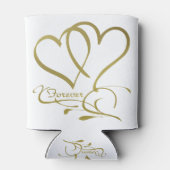 Rafraîchisseur Pour Canette Forever Hearts Gold sur blanc (Dos)
