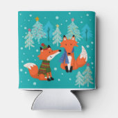 Rafraîchisseur Pour Canette Foxes rouges Noël hiver (Dos)