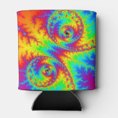 Rafraîchisseur Pour Canette Fractale arc-en-ciel colorée (Dos)