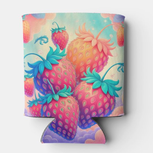 Rafraîchisseur Pour Canette Fraise colorée (Dos)