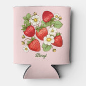 Rafraîchisseur Pour Canette Fraise fruit d'été Nom customisé (Devant)
