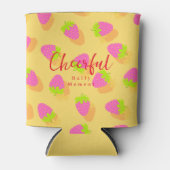 Rafraîchisseur Pour Canette Fraise jaune (Devant)