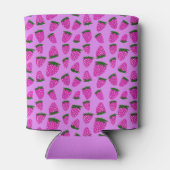 Rafraîchisseur Pour Canette Fraises d'été bio violet (Dos)