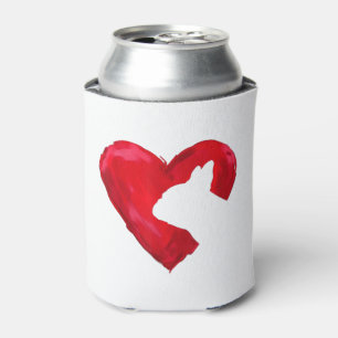 Rafraîchisseur Pour Canette Français Bulldog Heart Valentines Amoureux des chi