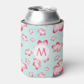 Rafraîchisseur Pour Canette Frangipani rose Monogram Aqua (Can devant)