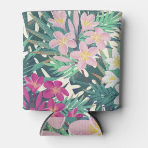 Rafraîchisseur Pour Canette Frangipani Tropical : Vintage rose-blanc.