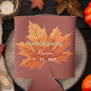 Rafraîchisseur Pour Canette Friendsgiving personnalisé Automne rustique pers