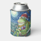 RAFRAÎCHISSEUR  POUR CANETTE FROG SUR UN JOURNAL, LE PARTI DE NOËL PÈRE NOËL PE (Can Dos)