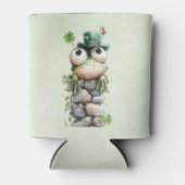 Rafraîchisseur Pour Canette Frog with Green Hat and Shamrock Cute (Devant)