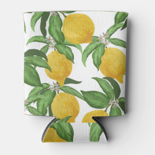 Rafraîchisseur Pour Canette Fruit citron Motif Vintage tropical.