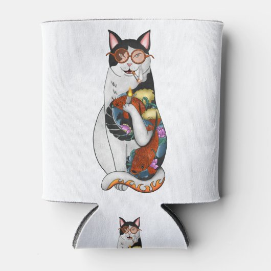 Rafraîchisseur Pour Canette fumeur de chat (Devant)