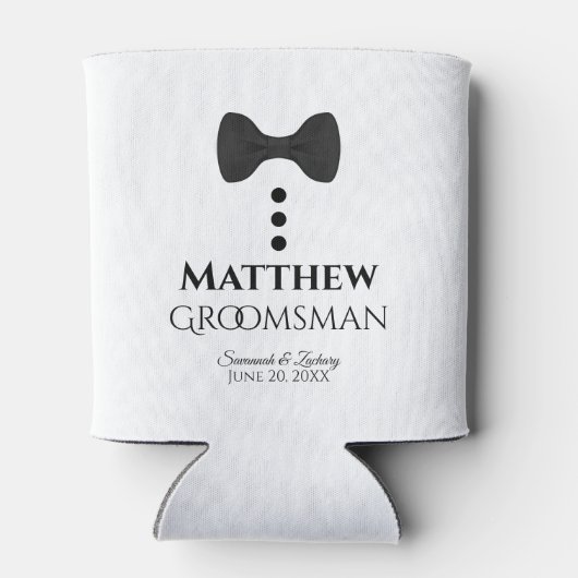 Rafraîchisseur Pour Canette Fun Black Cravate Groomsman Mariage mousse Can Coo (Dos)