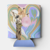 Rafraîchisseur Pour Canette Fun Bubblegum soufflant Giraffe Liquide Swirl Bleu (Dos)