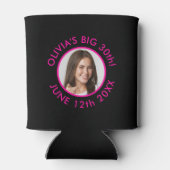 Rafraîchisseur Pour Canette Fun Custom 30th Portrait 2 Photo Anniversaire (Dos)