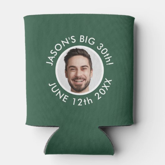 Rafraîchisseur Pour Canette Fun Custom 30th Portrait 2 Photo Anniversaire (Dos)