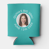 Rafraîchisseur Pour Canette Fun Custom 30th Portrait 2 Photo Anniversaire (Devant)