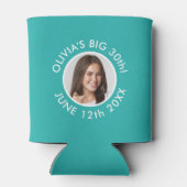 Rafraîchisseur Pour Canette Fun Custom 30th Portrait 2 Photo Anniversaire (Dos)