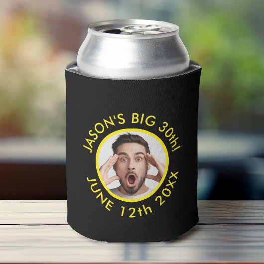 Rafraîchisseur Pour Canette Fun Custom 30th Portrait 2 Photo Anniversaire