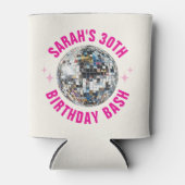 Rafraîchisseur Pour Canette Fun Custom Disco Ball 30e anniversaire Faveur (Devant)