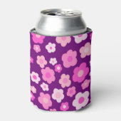 Rafraîchisseur Pour Canette Fun Fun Floral Violet Rose Mignonne (Can devant)