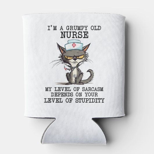 Rafraîchisseur Pour Canette Fun Grumpy Old Nurse (Dos)