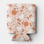 Rafraîchisseur Pour Canette Fun Retro Ghost & Jack-O-Lantern Motif (Dos)