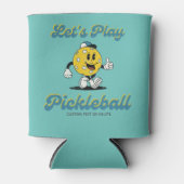 Rafraîchisseur Pour Canette Fun Retro Pickleball Mascotte de dessin personnali (Devant)