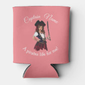 Rafraîchisseur Pour Canette Fun Rose Girl Pirate (Devant)