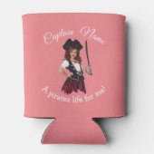 Rafraîchisseur Pour Canette Fun Rose Girl Pirate (Dos)