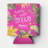 Rafraîchisseur Pour Canette Fun Tropical Rose Bachelorette Party (Devant)