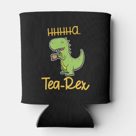 Rafraîchisseur Pour Canette Fun Tyrannosaurus Rex Sipping Tea Party (Dos)