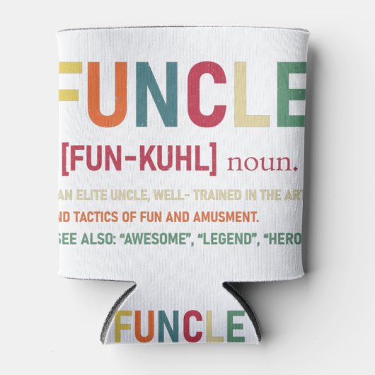 Rafraîchisseur Pour Canette Funcle Funny Uncle Définition, Awesome Legend Hero (Devant)