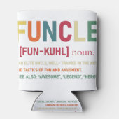 Rafraîchisseur Pour Canette Funcle Funny Uncle Définition, Awesome Legend Hero (Dos)