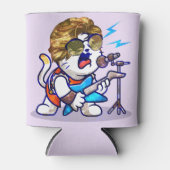 Rafraîchisseur Pour Canette Funky Rockstar Cat - Musique Cool Lover Kitty (Devant)