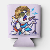 Rafraîchisseur Pour Canette Funky Rockstar Cat - Musique Cool Lover Kitty (Dos)