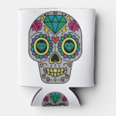 Rafraîchisseur Pour Canette Funky Sugar Skull Design Boho Loo (Devant)