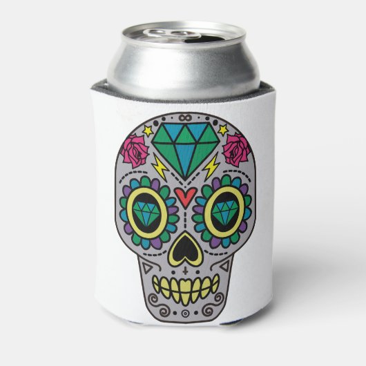 Rafraîchisseur Pour Canette Funky Sugar Skull Design Boho Loo (Can Dos)