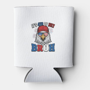 Rafraîchisseur Pour Canette Funny 4th of July Eagle Bruh Maillot Patriotique C
