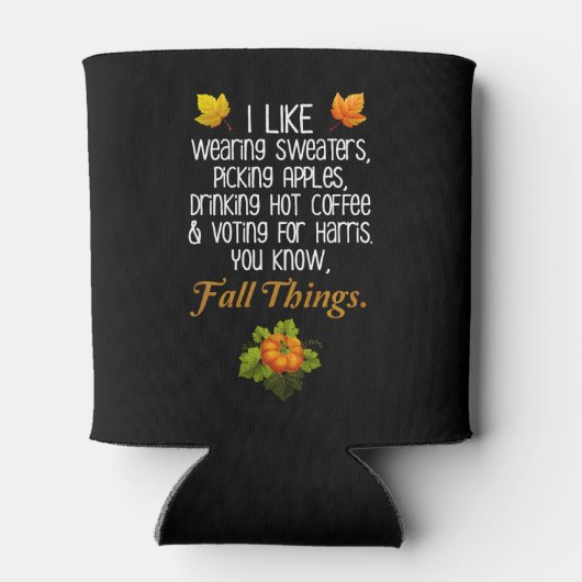 Rafraîchisseur Pour Canette Funny Automne 2024 Novembre Élection Pro-Harris (Dos)