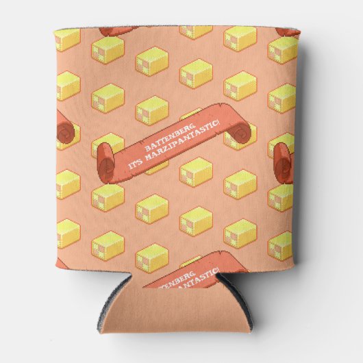 Rafraîchisseur Pour Canette Funny Battenberg Marzipantastic! Pixel Art Pattern (Devant)