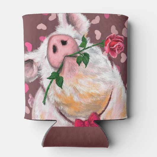 Rafraîchisseur Pour Canette Funny Can Cooler avec Gentleman Pig - Amour (Dos)