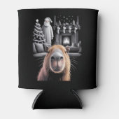 Rafraîchisseur Pour Canette Funny Capybara Selfie avec Père Noël Capy Xmas (Devant)