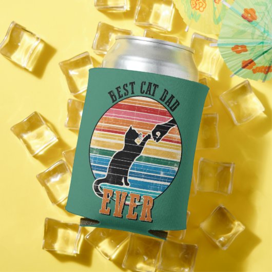 Rafraîchisseur Pour Canette Funny Chat Papa Père Nom personnalisé Cadeau (Été in situ)